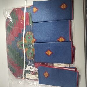 Longaberger 4 Placemats & 4 Napkins Sunset Fabric New In Packages Made In USA